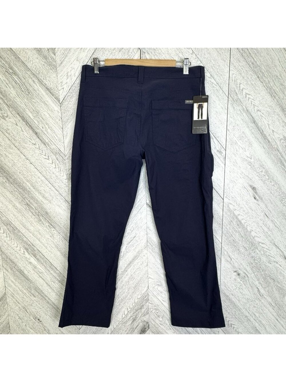 Eddie Bauer Tech Pants Mens Size 34x30 Blue Stretch DWR UPF 50+ New NWT